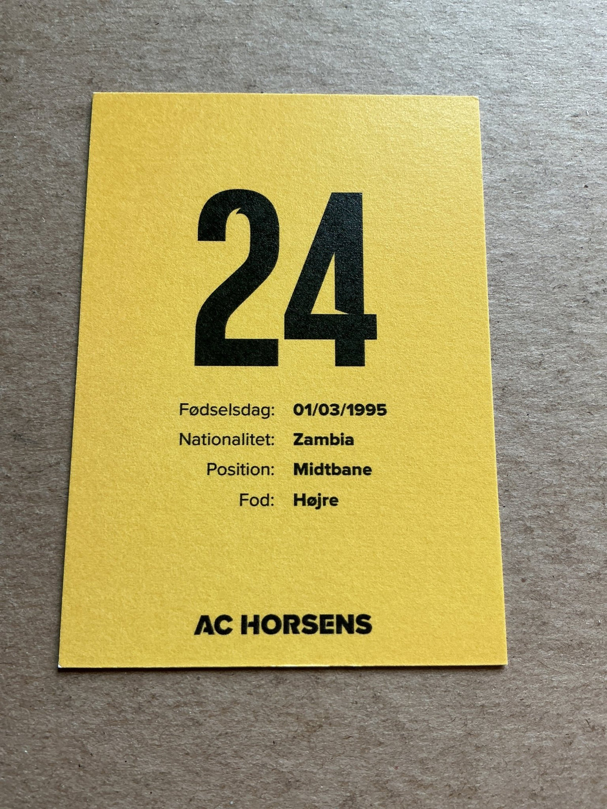 Lubambo Musonda, Zambia 🇿🇲 AC Horsens 2022/23 hand signed - Autographs-World