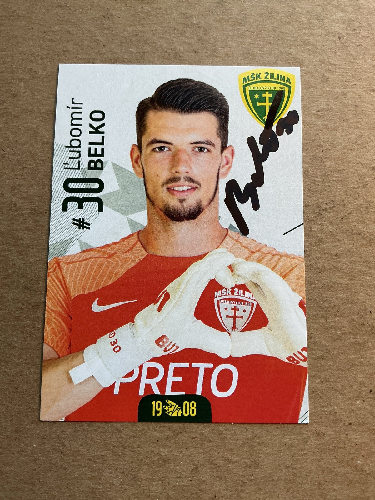 L’ubomír Belko, Slovakia 🇸🇰 MŠK Žilina 2023/24 hand signed - Autographs-World