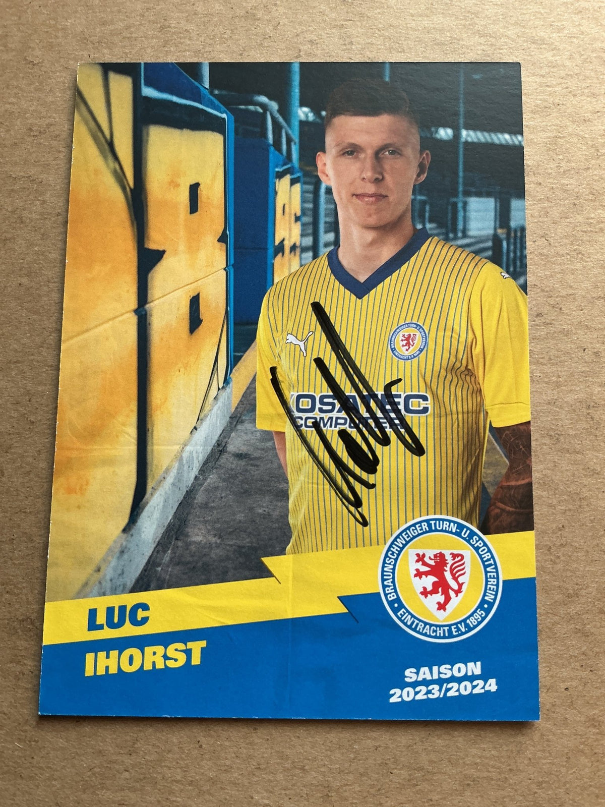 Luc Ihorst, Germany 🇩🇪 Eintracht Braunschweig 2023/24 hand signed - Autographs-World