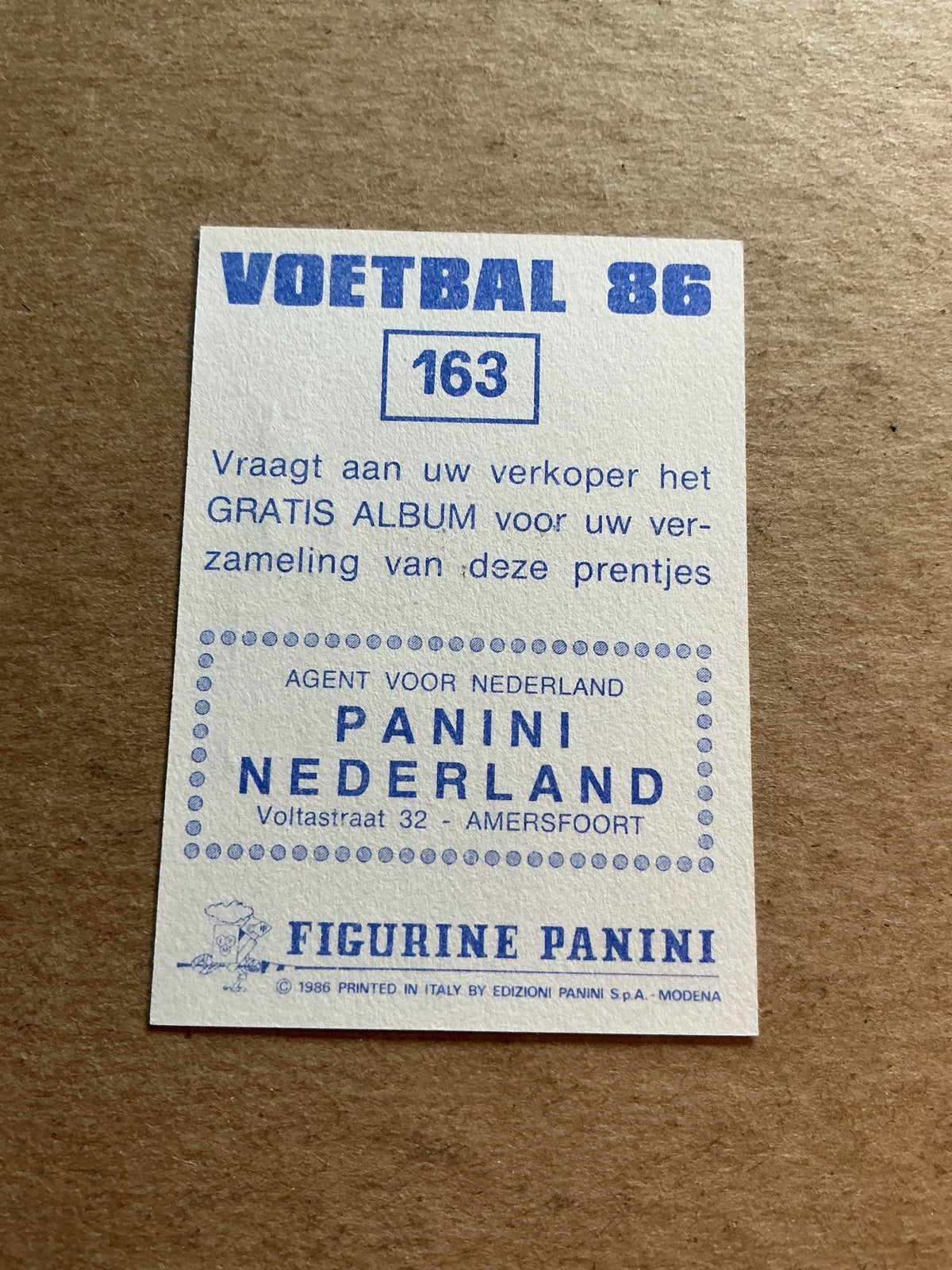 Luc Nijholt, Netherlands 🇳🇱 HFC Haarlem 1986 Panini hand signed - Autographs-World