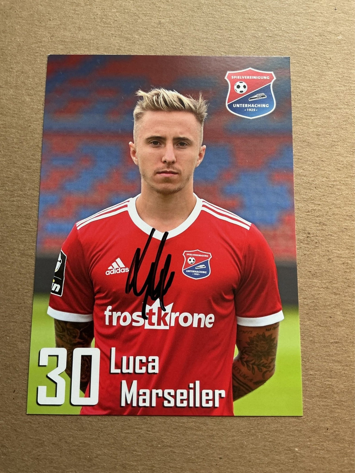 Luca Marseiler, Germany 🇩🇪 SpVgg Unterhaching 2019/20 hand signed - Autographs-World