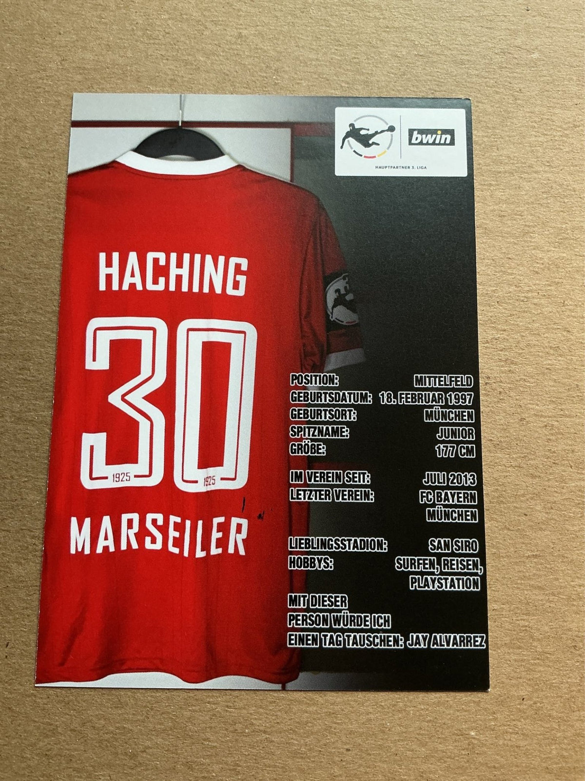Luca Marseiler, Germany 🇩🇪 SpVgg Unterhaching 2019/20 hand signed - Autographs-World