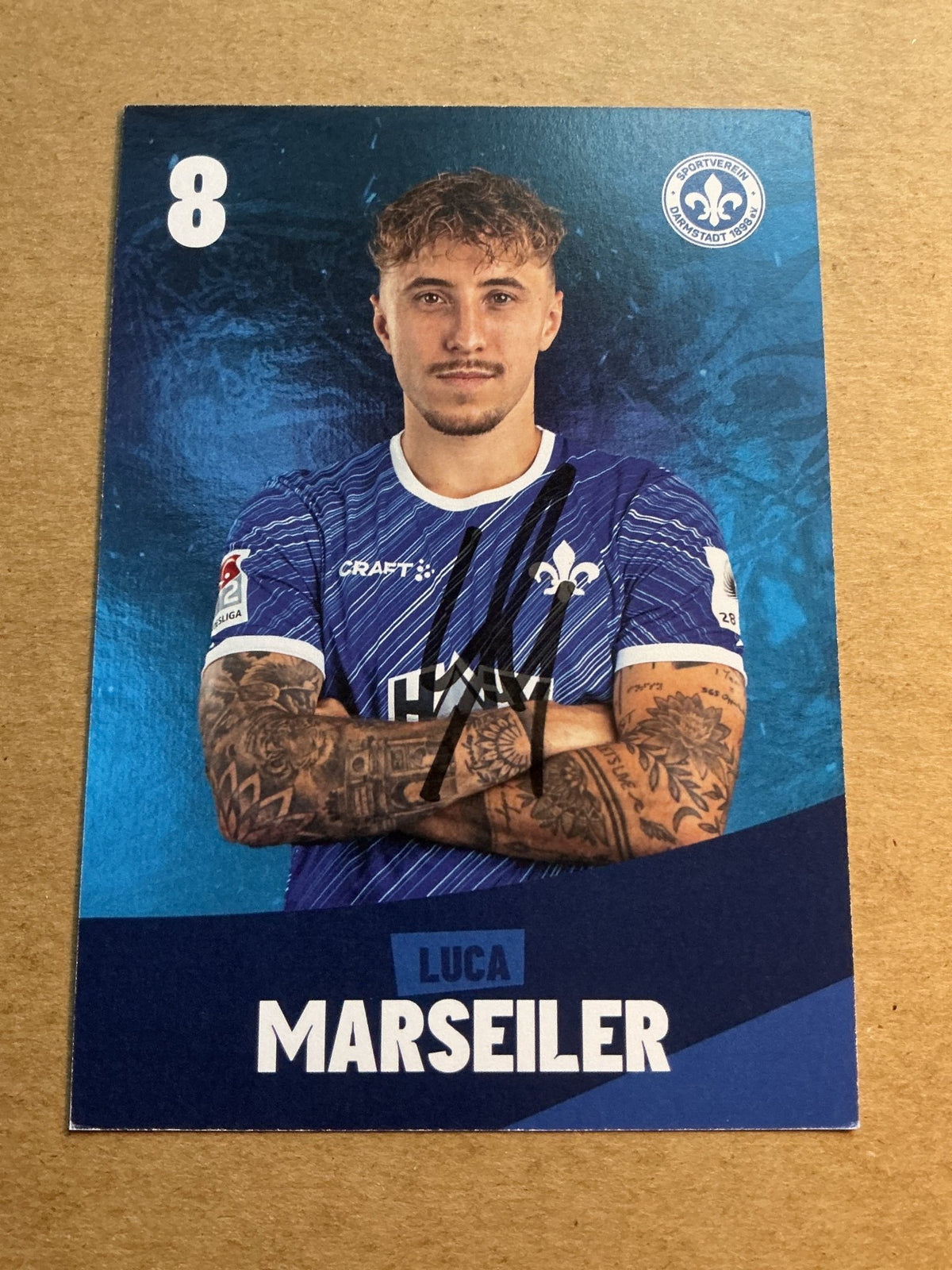 Luca Marseiler, Germany 🇩🇪 SV Darmstadt 98 2023/24 hand signed - Autographs-World