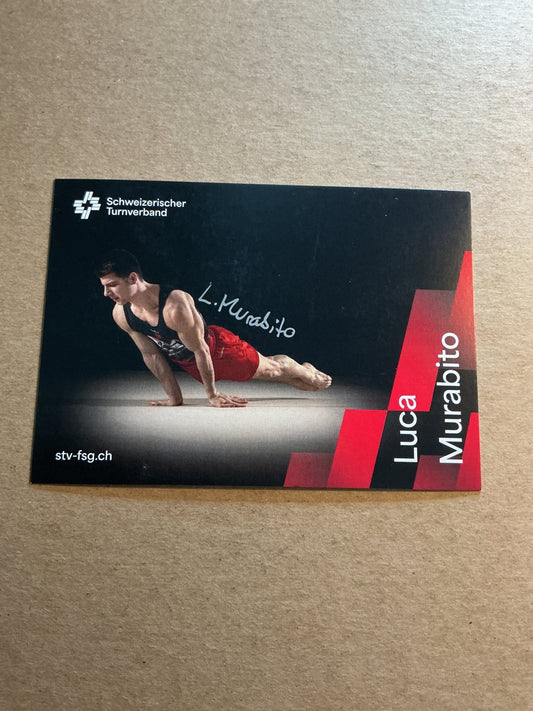 Luca Murabito, Switzerland 🇨🇭 Gymnastics Sports 2025 hand signed - Autographs-World