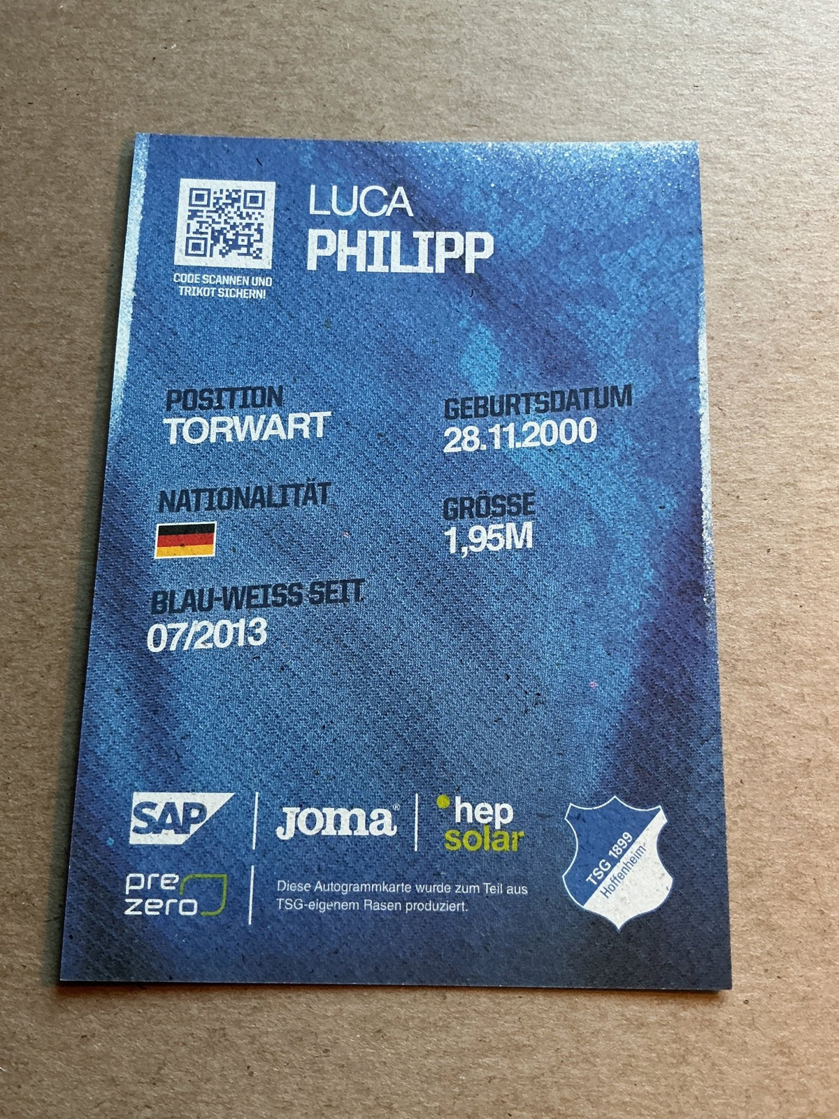 Luca Philipp, Germany 🇩🇪 TSG 1899 Hoffenheim 2024/25 hand signed - Autographs-World