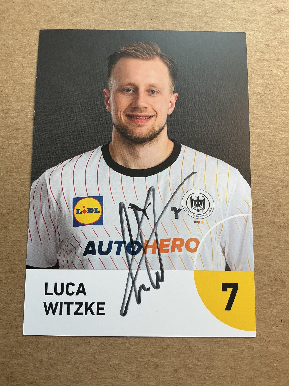 Luca Witzke, Germany 🇩🇪 Handball Summer Olympics 2024 hand signed - Autographs-World