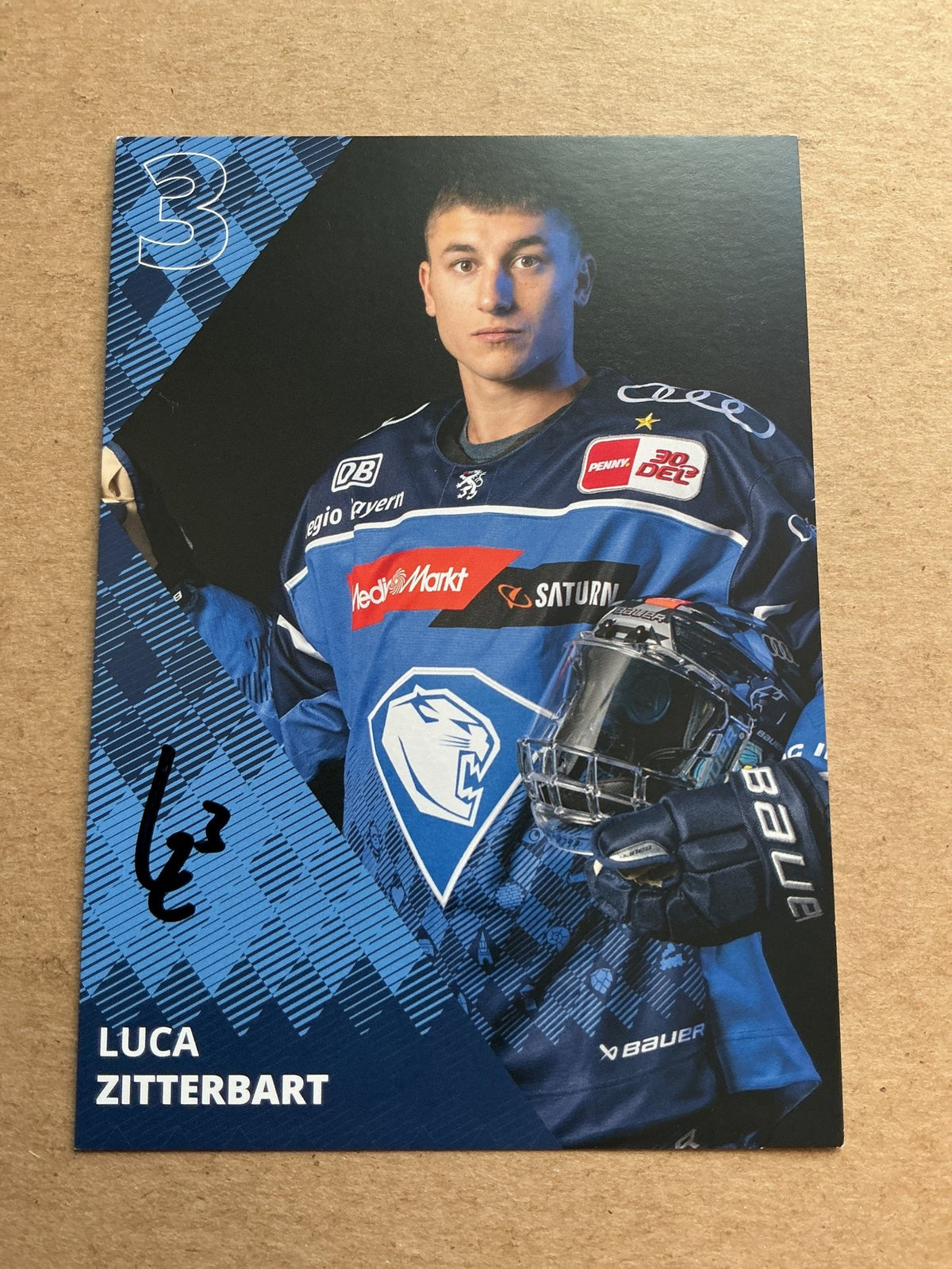 Luca Zitterbart, Germany 🇩🇪 ERC Ingolstadt 2023/24 hand signed - Autographs-World
