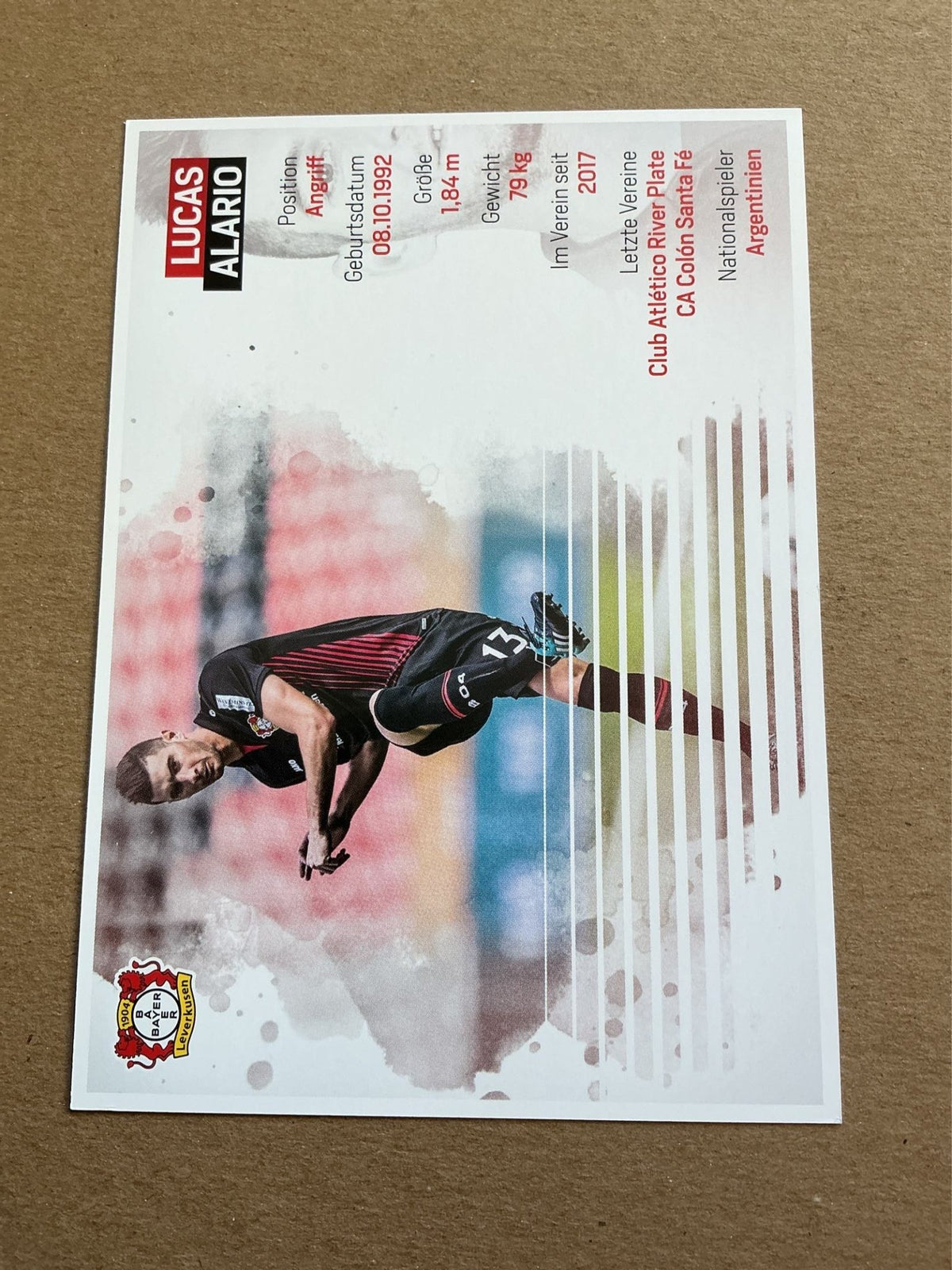 Lucas Alario, Argentina 🇦🇷 Bayer 04 Leverkusen 2017/18 hand signed - Autographs-World