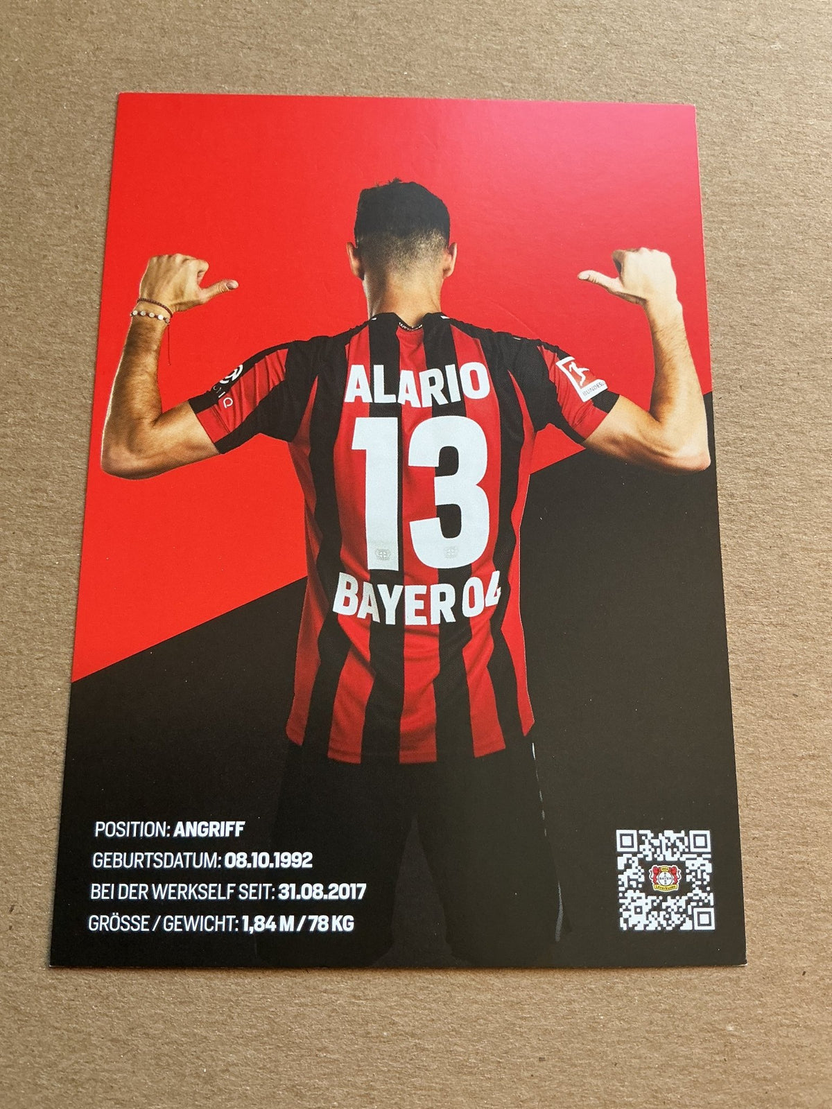 Lucas Alario, Argentina 🇦🇷 Bayer 04 Leverkusen 2021/22 hand signed - Autographs-World