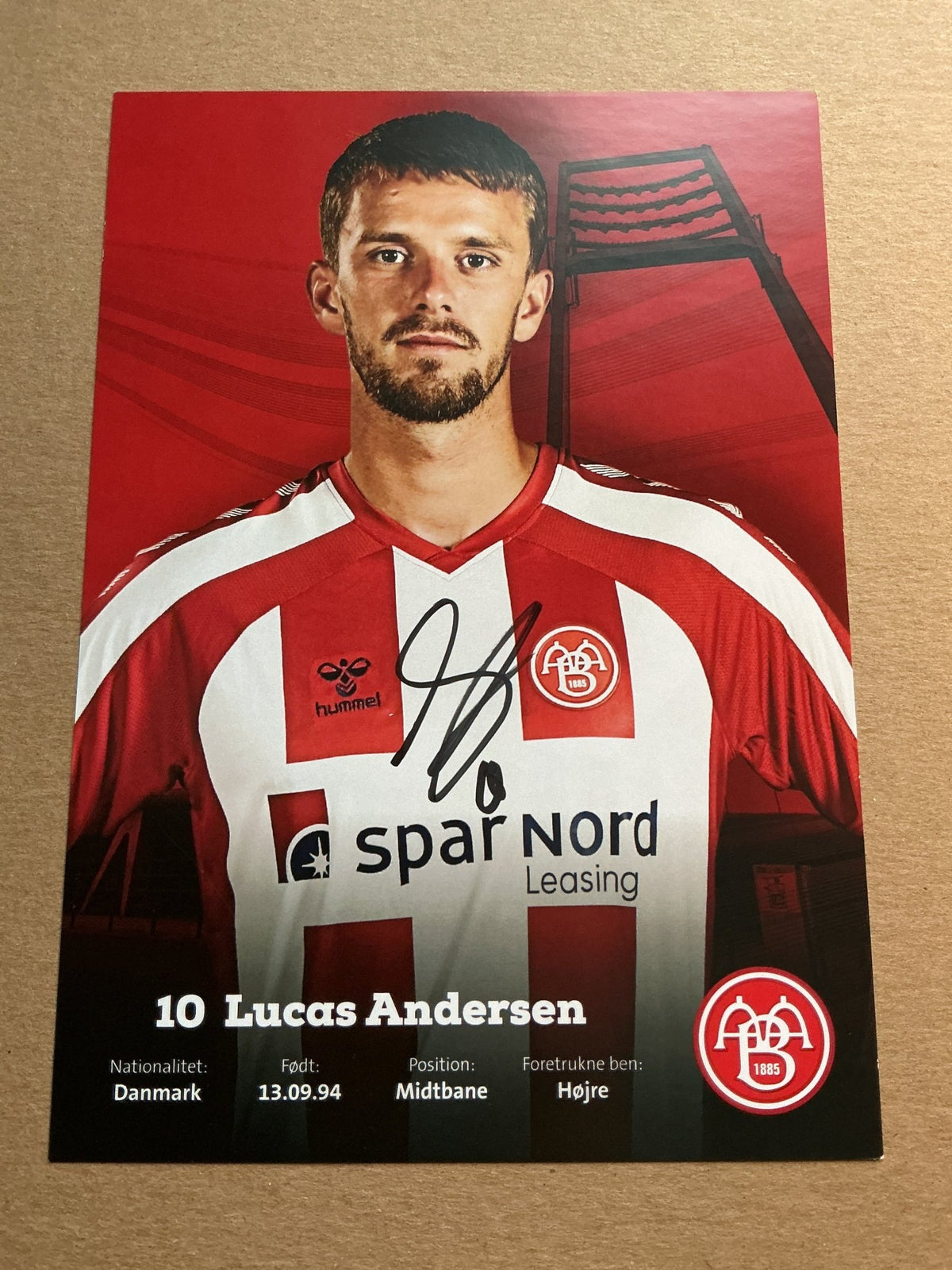 Lucas Andersen, Denmark 🇩🇰 Aalborg BK 2020/21 hand signed - Autographs-World