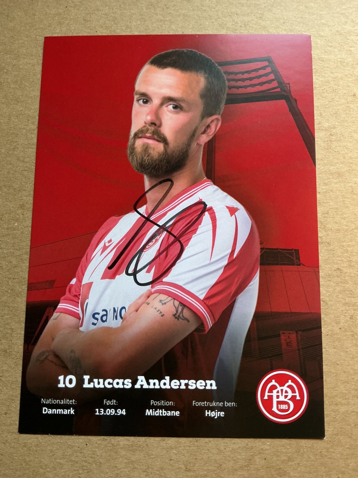 Lucas Andersen, Denmark 🇩🇰 Aalborg BK 2021/22 hand signed - Autographs-World