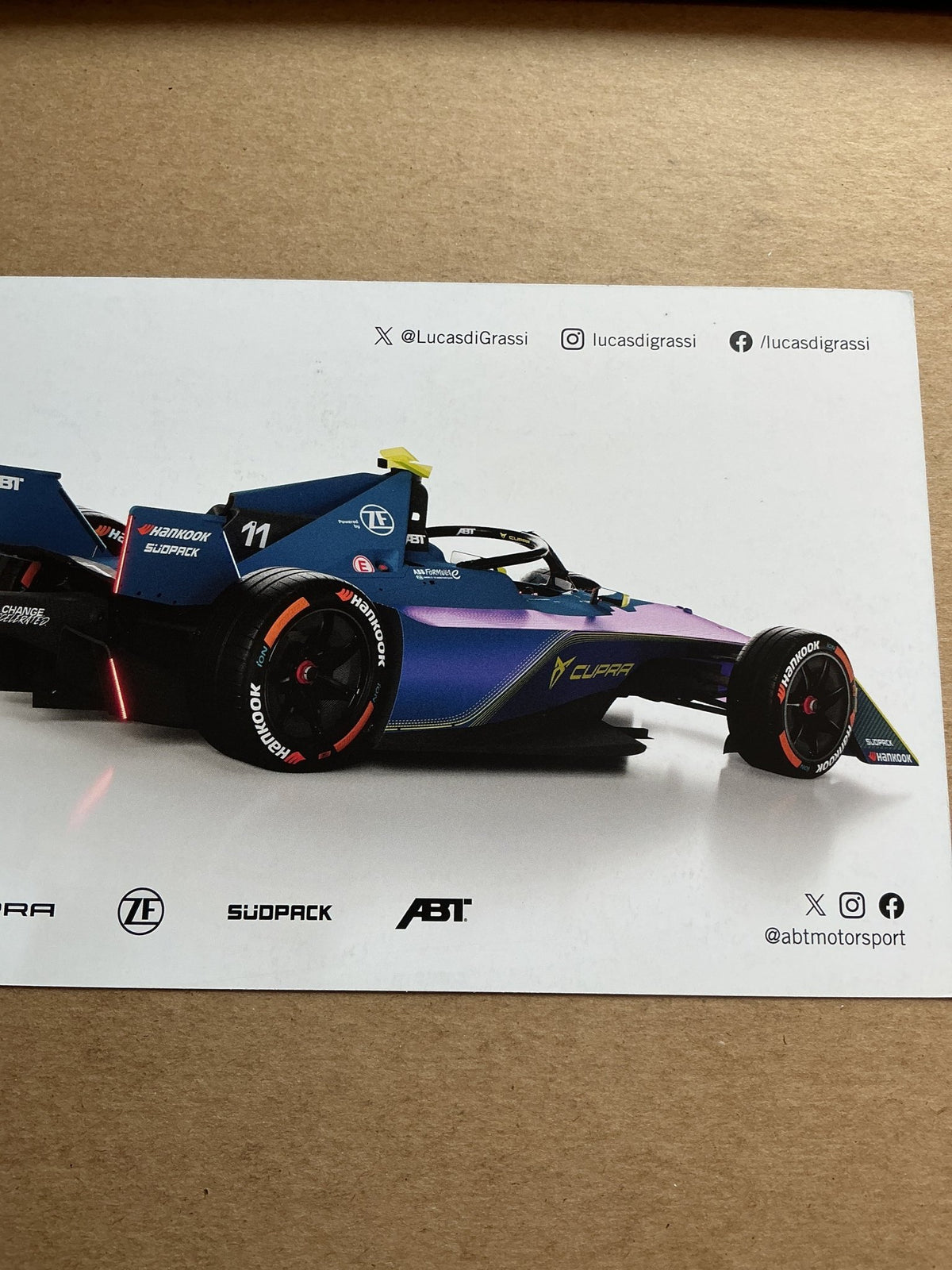 Lucas di Grassi, Brazil 🇧🇷 Racing Motor Sports 2024 hand signed - Autographs-World