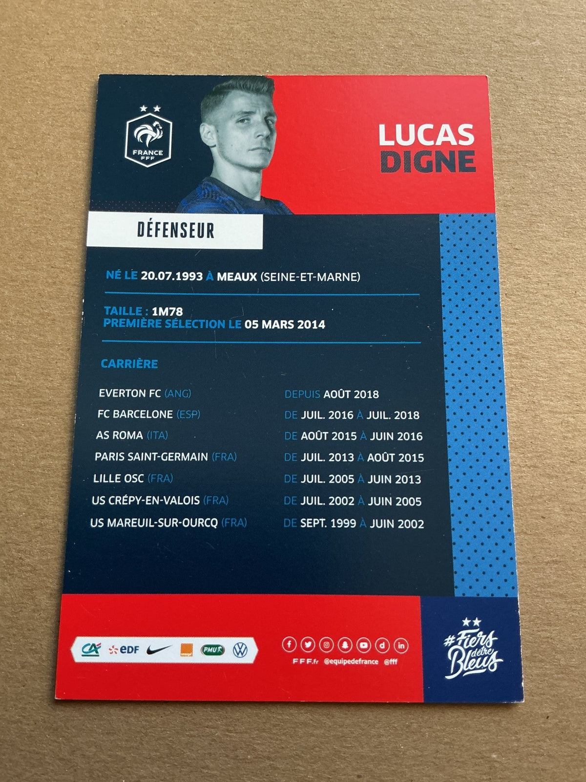 Lucas Digne, France 🇫🇷 UEFA Euro Cup 2020 hand signed - Autographs-World