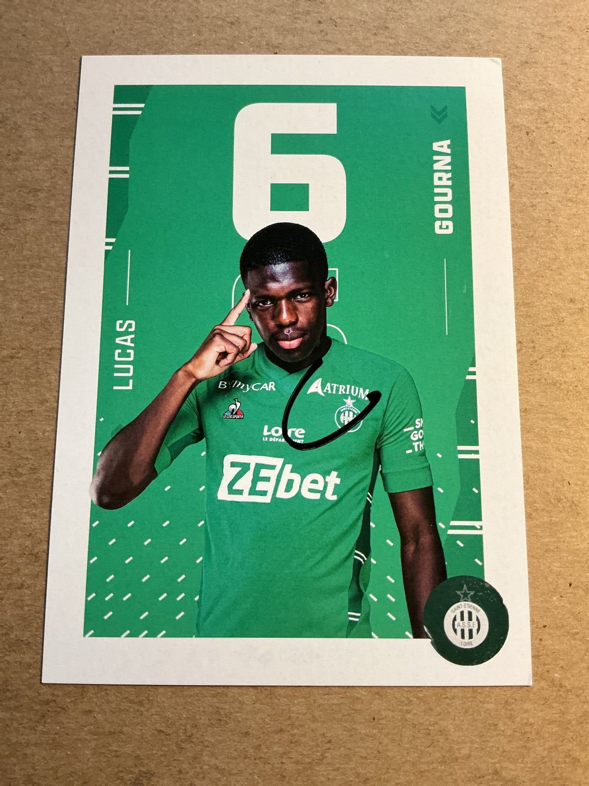Lucas Gourna, France 🇫🇷 AS Saint-Étienne 2021/22 hand signed - Autographs-World