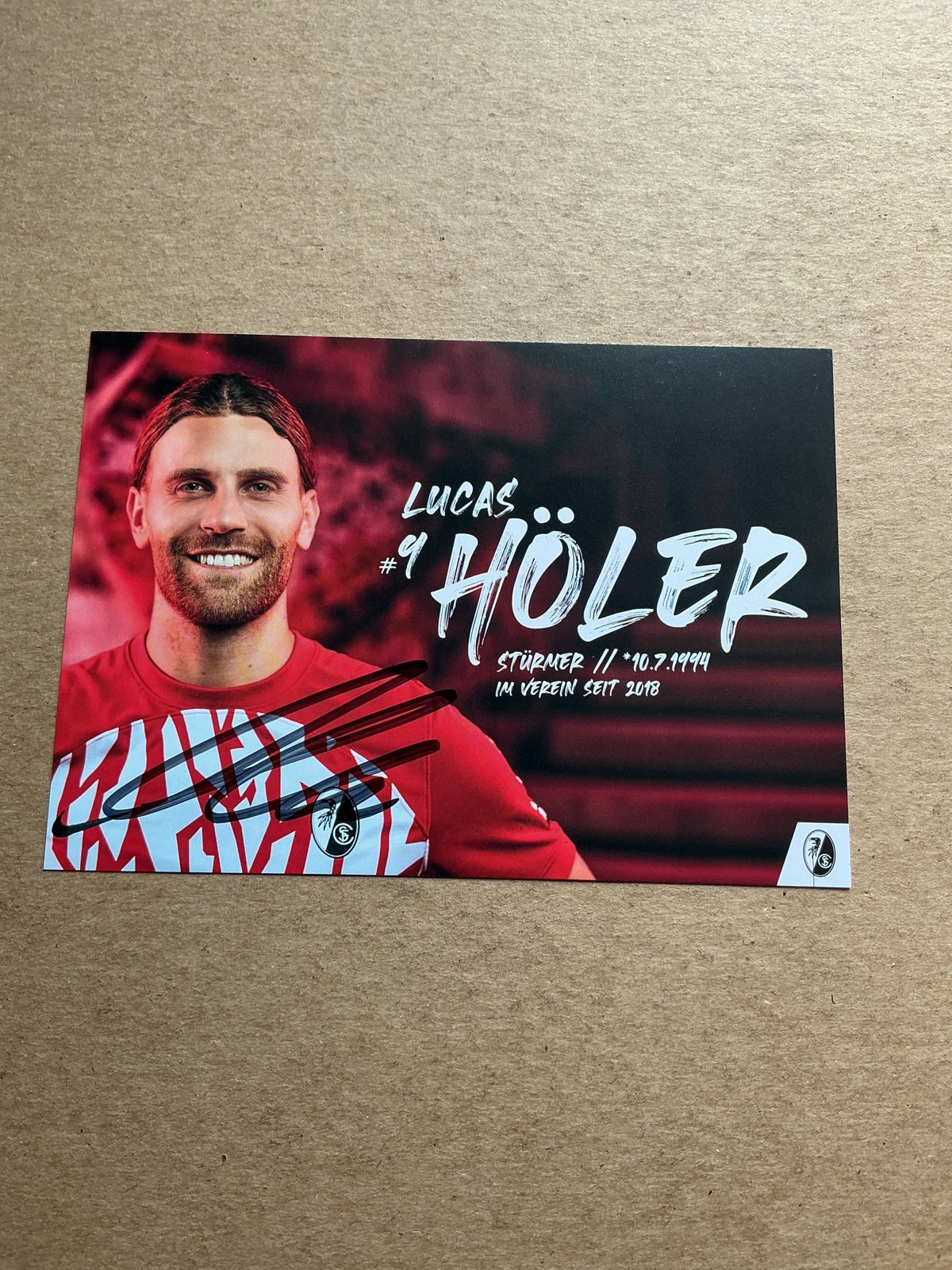 Lucas Höler, Germany 🇩🇪 SC Freiburg 2023/24 hand signed - Autographs-World