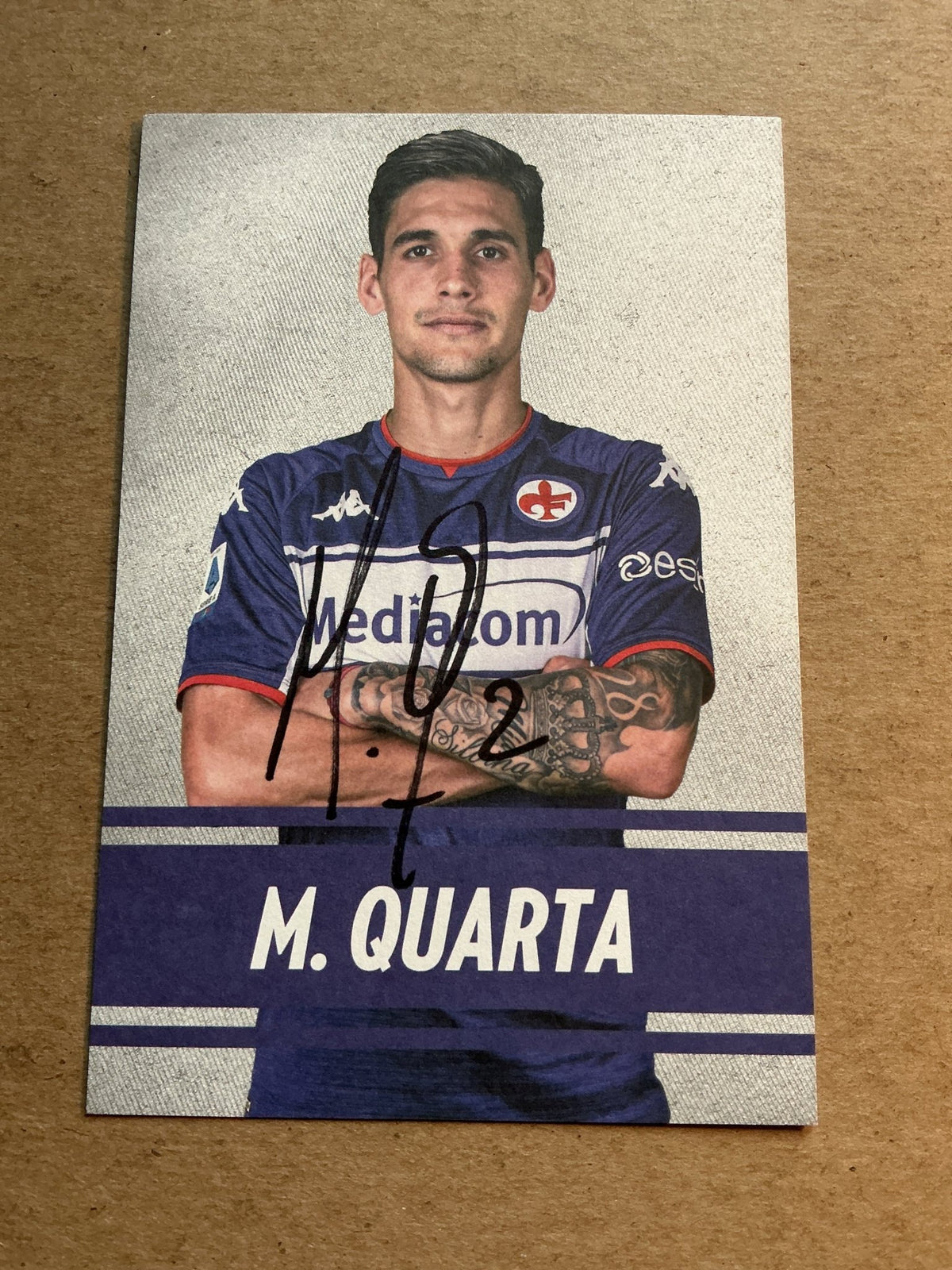 Lucas Martinez Quarta, Argentina 🇦🇷 ACF Fiorentina 2021/22 hand signed - Autographs-World