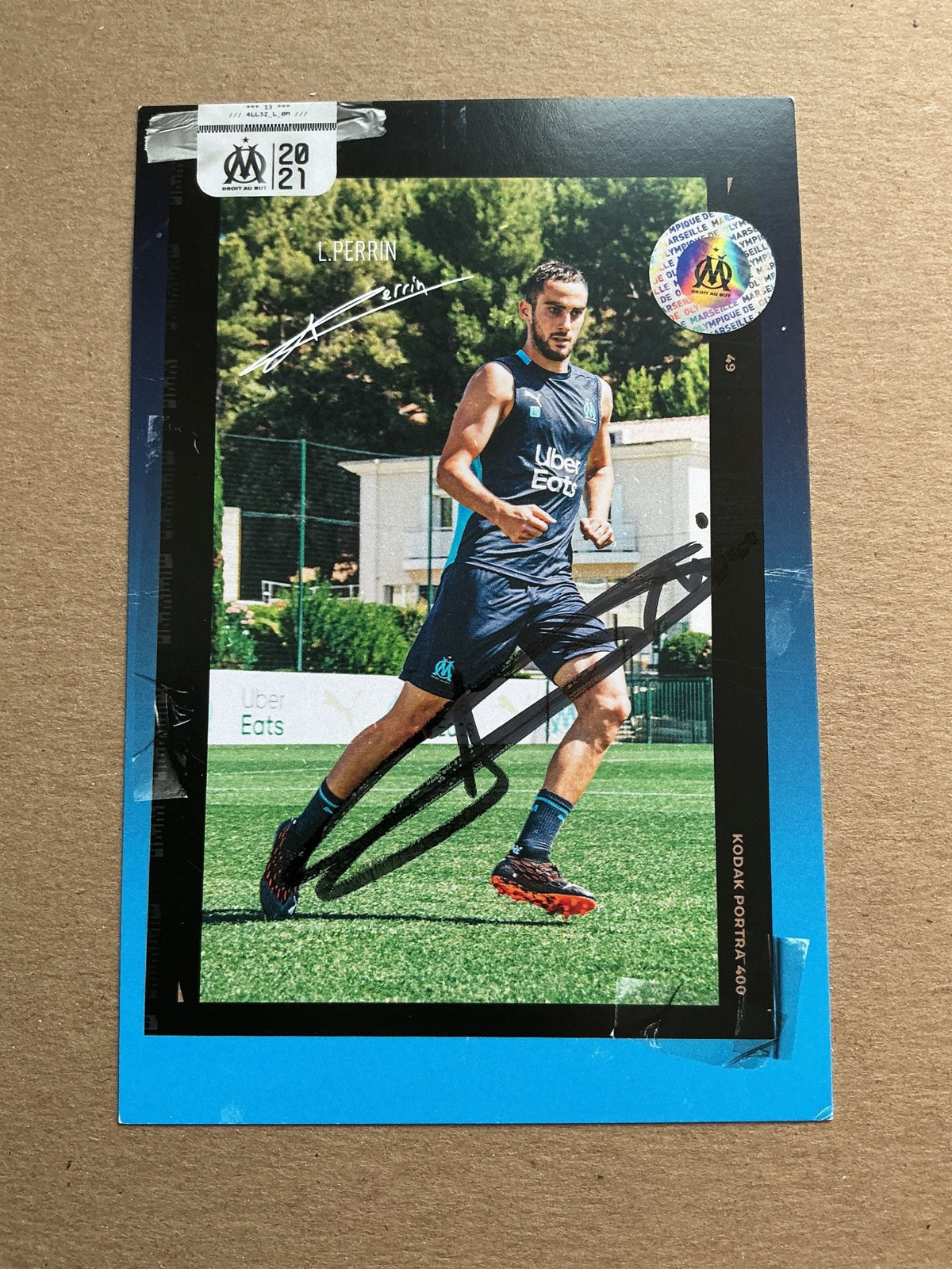Lucas Perrin, France 🇫🇷 Olympique Marseille 2020/21 hand signed - Autographs-World