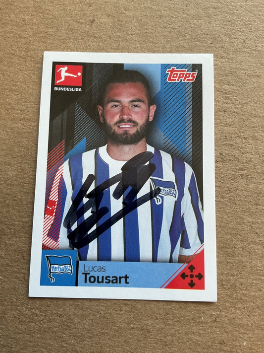 Lucas Tousart, France 🇫🇷 Hertha BSC Berlin 2020/21 Topps hand signed - Autographs-World