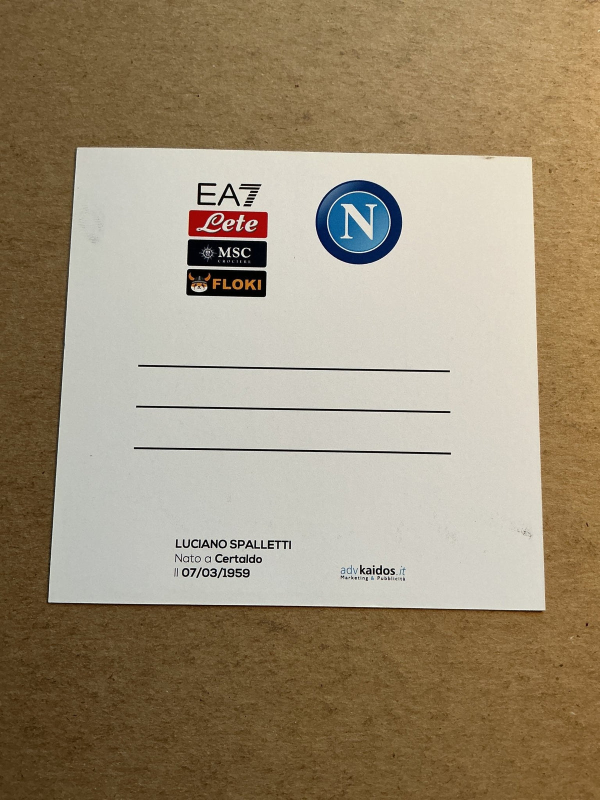 Luciano Spalletti, Italy 🇮🇹 SSC Napoli 2021/22 hand signed - Autographs-World
