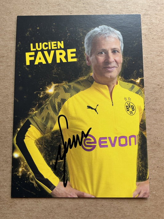 Lucien Favre, Switzerland 🇨🇭 Borussia Dortmund 2019/20 hand signed - Autographs-World
