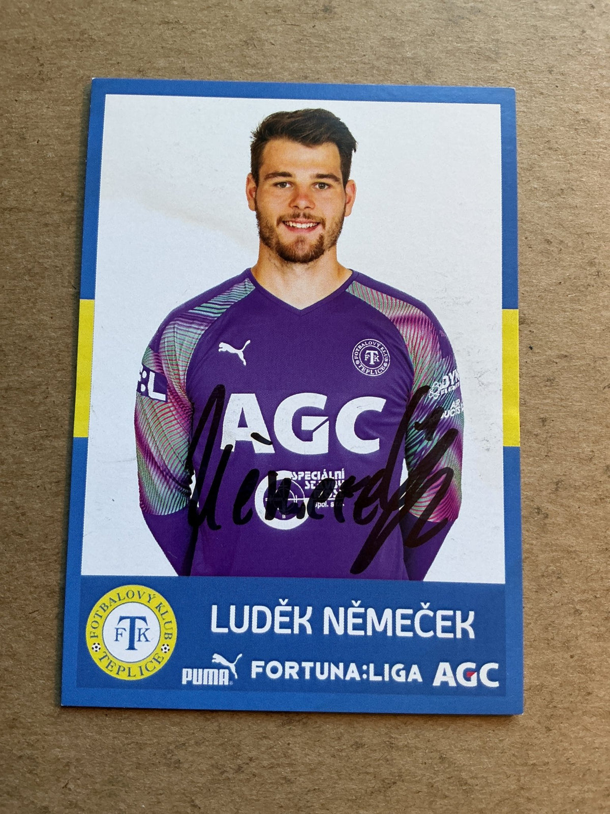 Luděk Němeček, Czech Republic 🇨🇿 FK Teplice 2020/21 hand signed - Autographs-World