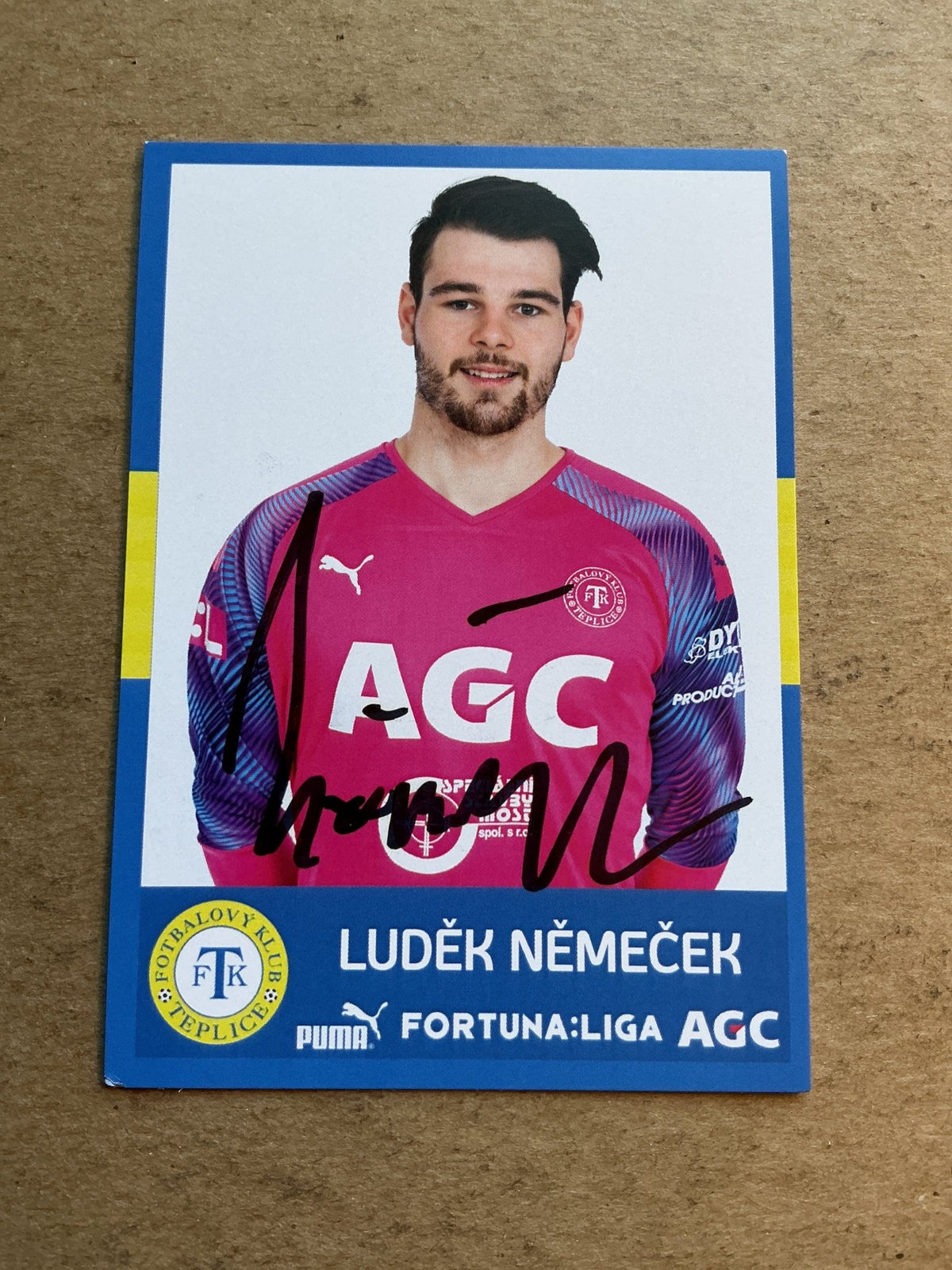 Luděk Němeček, Czech Republic 🇨🇿 FK Teplice 2020/21 hand signed - Autographs-World