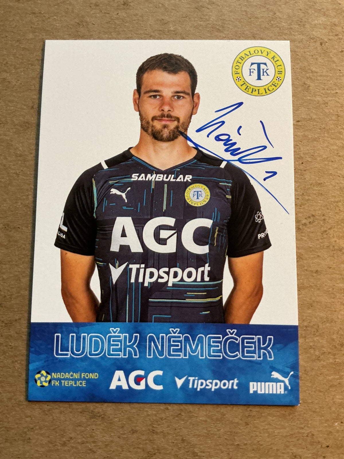 Luděk Němeček, Czech Republic 🇨🇿 FK Teplice 2022/23 hand signed - Autographs-World