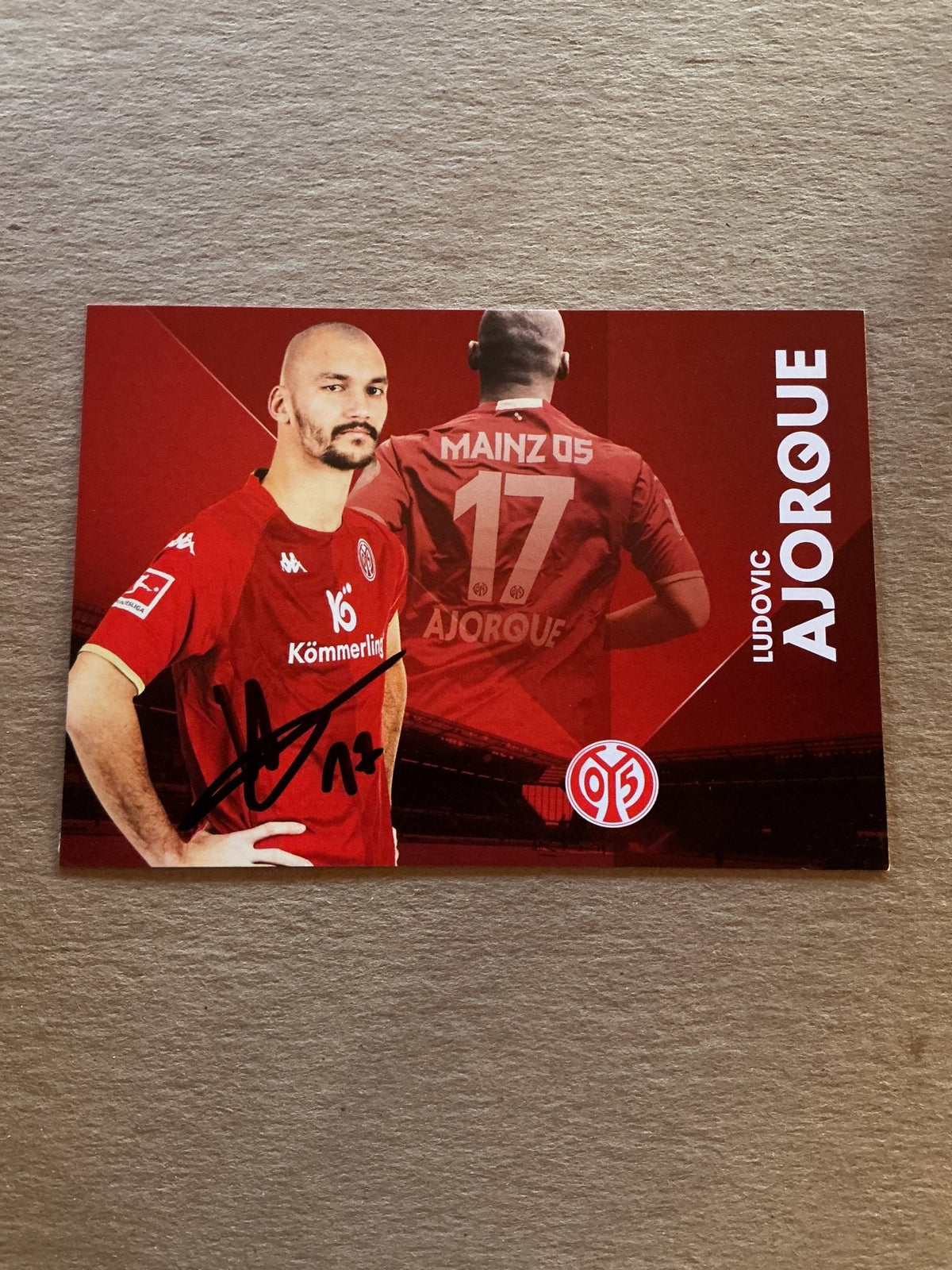Ludovic Ajorque, France 🇫🇷 FSV Mainz 05 2022/23 hand signed - Autographs-World