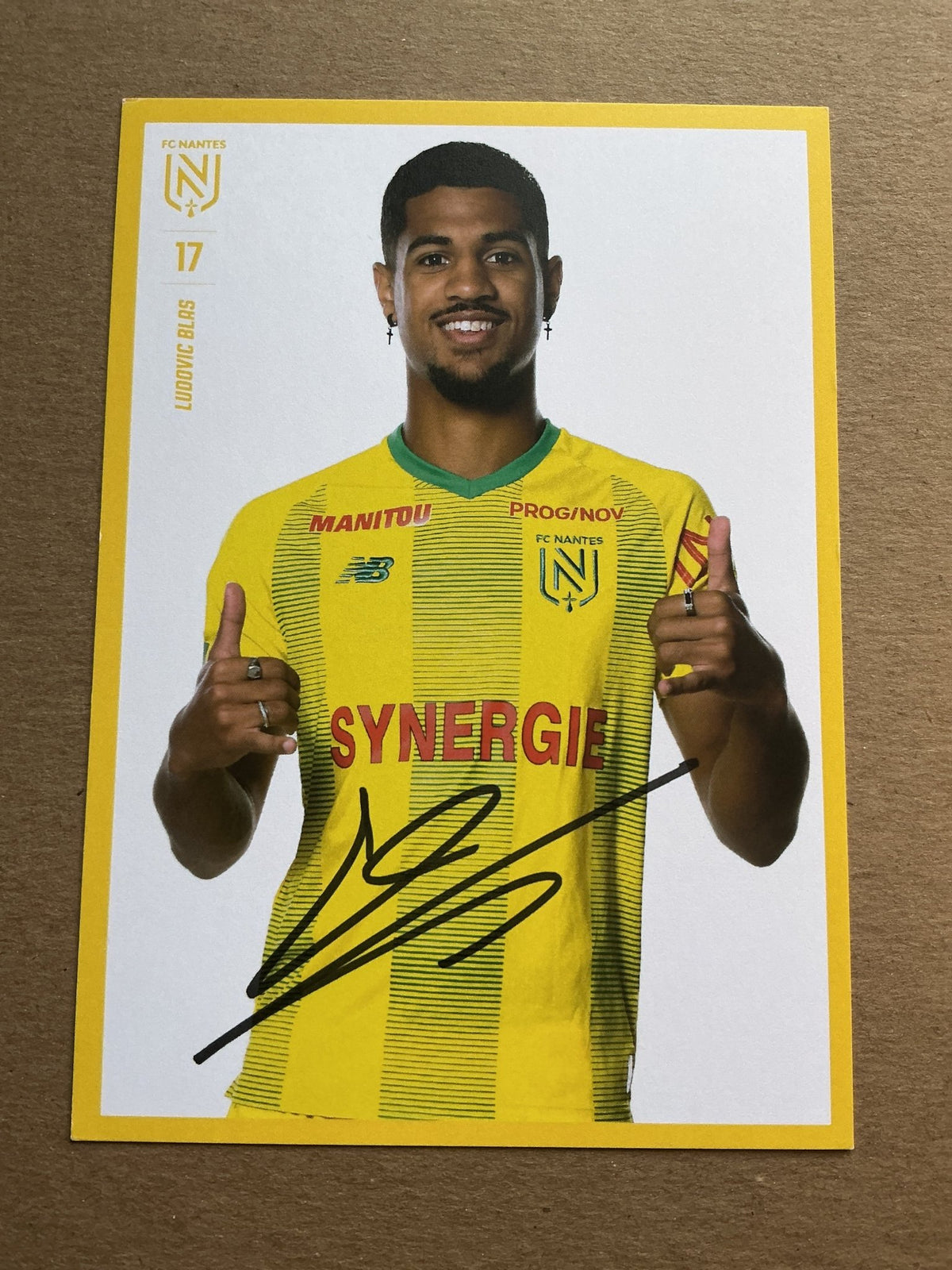 Ludovic Blas, France 🇫🇷 FC Nantes 2019/20 hand signed - Autographs-World