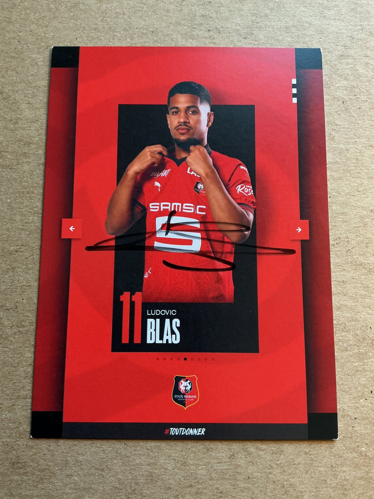 Ludovic Blas, France 🇫🇷 Stade Rennes FC 2023/24 hand signed - Autographs-World