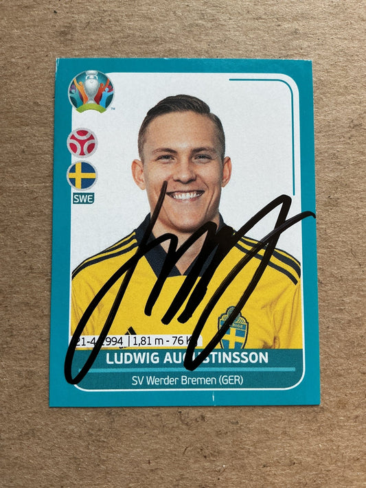 Ludwig Augustinsson, Sweden 🇸🇪 UEFA Euro 2020 Panini hand signed - Autographs-World