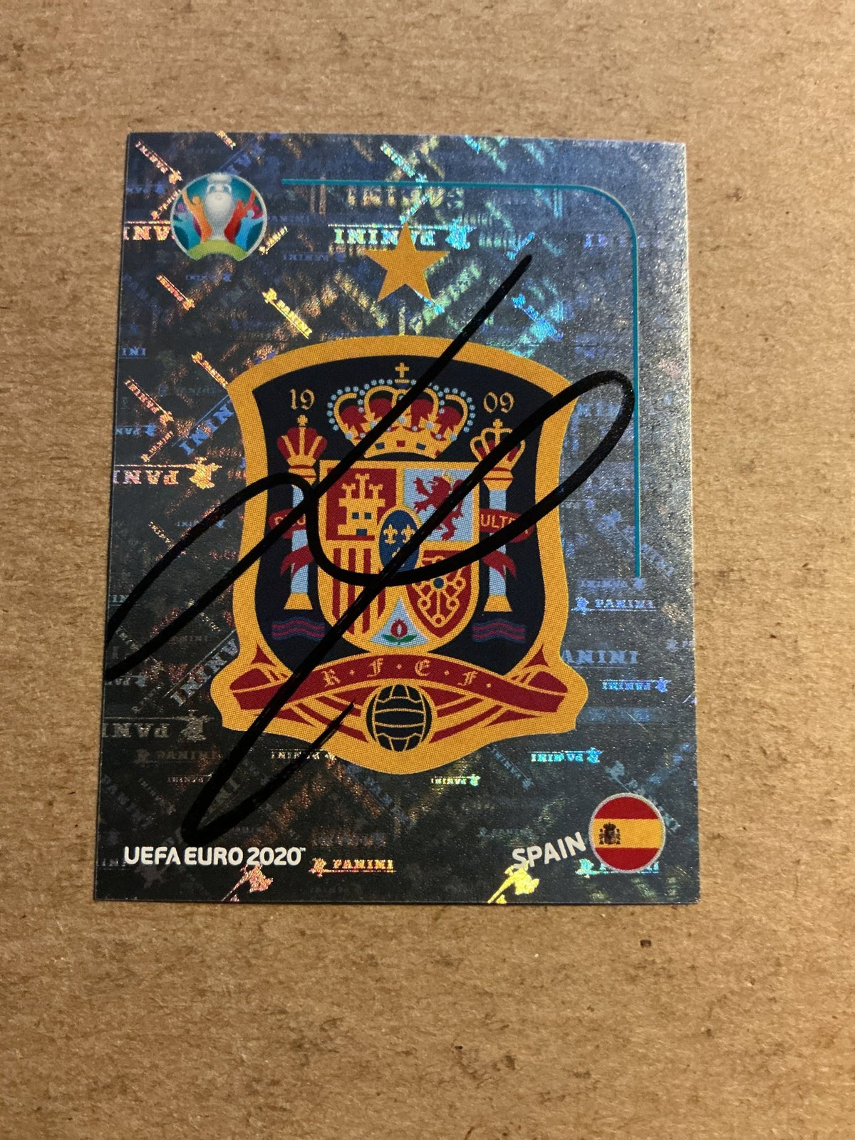 Luis Enrique, Spain 🇪🇸 UEFA Euro 2020 Panini hand signed - Autographs-World