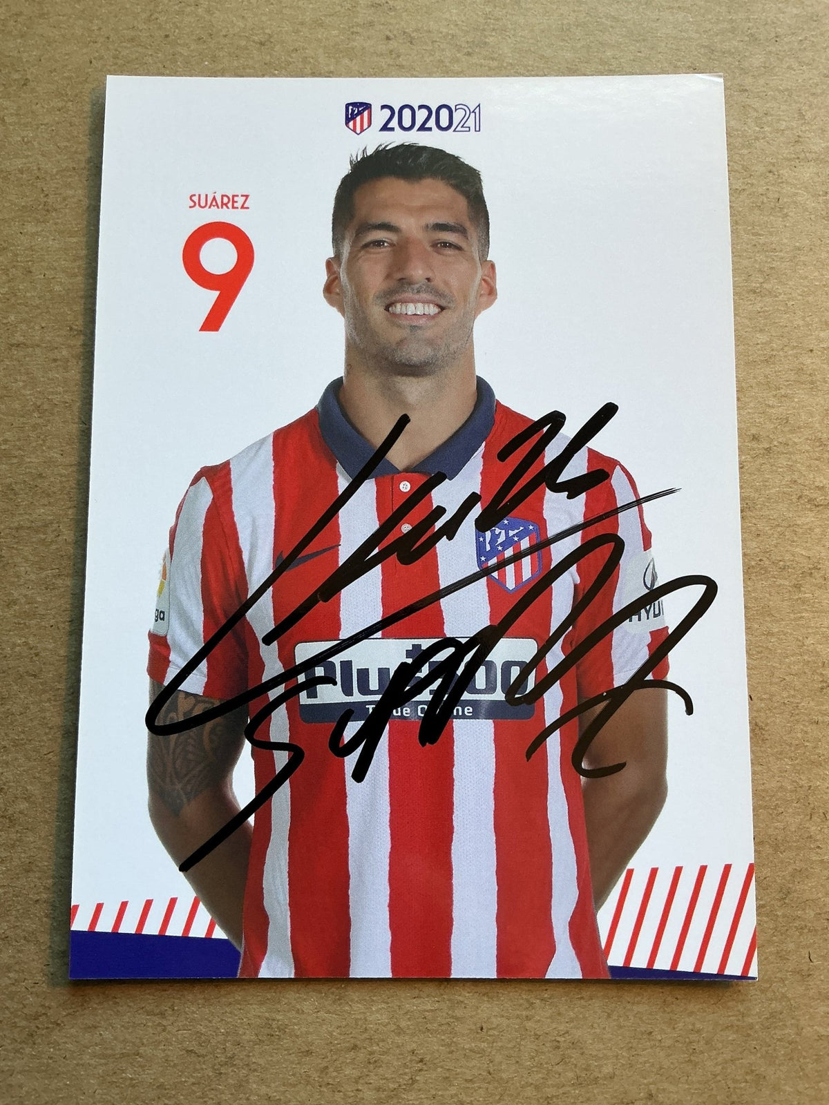Luis Suárez, Uruguay 🇺🇾 Atletico Madrid 2020/21 hand signed - Autographs-World
