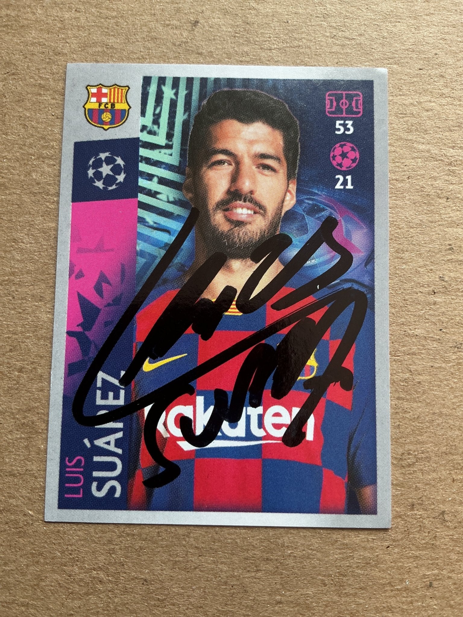 Luis Suárez, Uruguay 🇺🇾 FC Barcelona 2019/20 Topps hand signed - Autographs-World