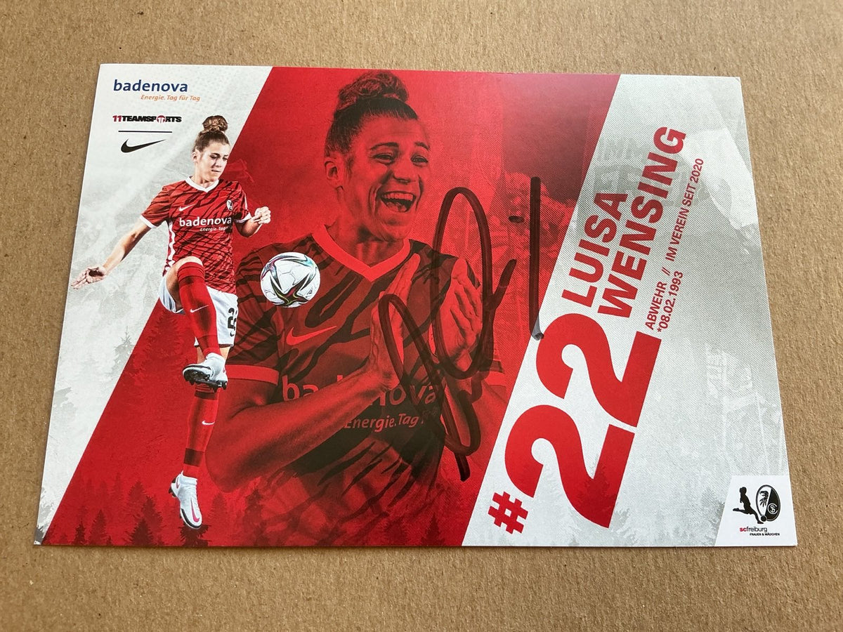 Luis Wensing, Germany 🇩🇪 SC Freiburg 2021/22 hand signed - Autographs-World