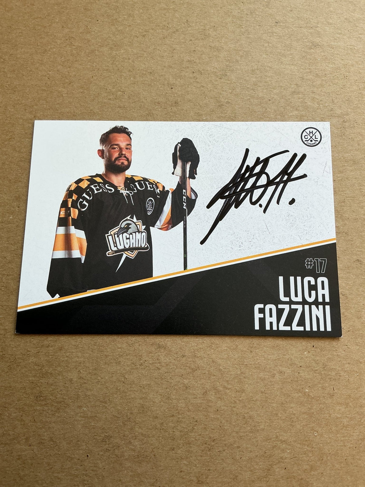 Luka Fazzini, Switzerland 🇨🇭 HC Lugano 2024/25 hand signed - Autographs-World