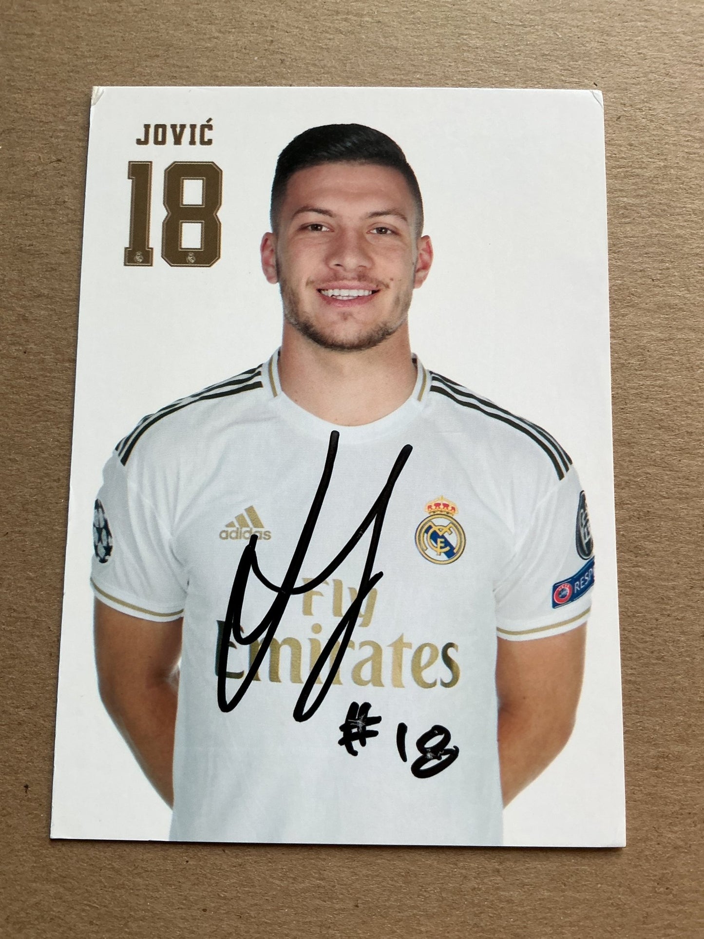 Luka Jović, Serbia 🇷🇸 Real Madrid 2019/20 hand signed - Autographs-World