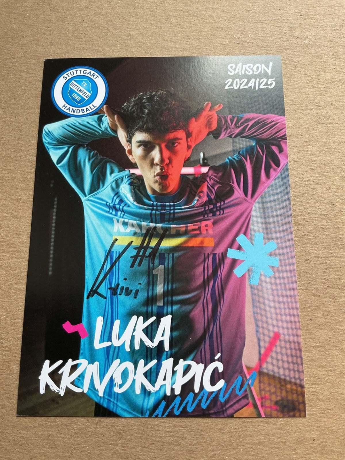 Luka Krivokapić, Serbia 🇷🇸 TVB 1898 Stuttgart 2024/25 hand signed - Autographs-World