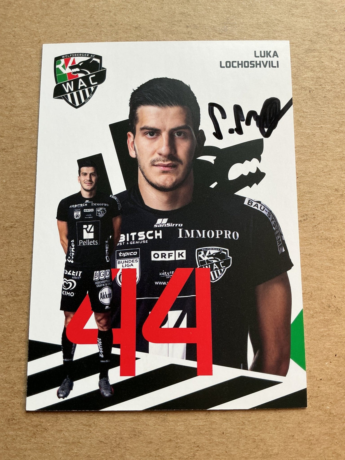 Luka Lochoshvili, Georgia 🇬🇪 Wolfsberger AC 2020/21 hand signed - Autographs-World