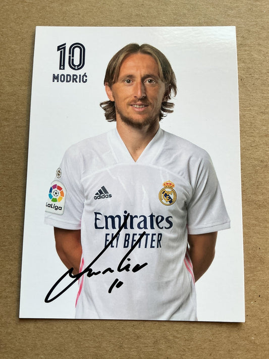 Luka Modric, Croatia 🇭🇷 Real Madrid 2020/21 hand signed - Autographs-World
