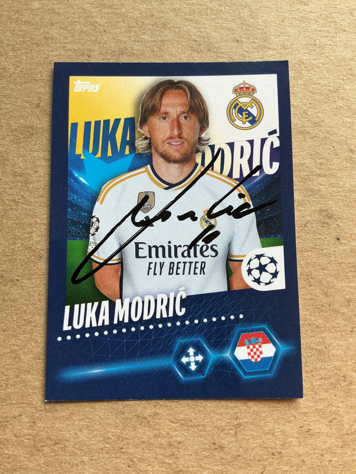 Luka Modric, Croatia 🇭🇷 Real Madrid 2023/24 Topps hand signed - Autographs-World