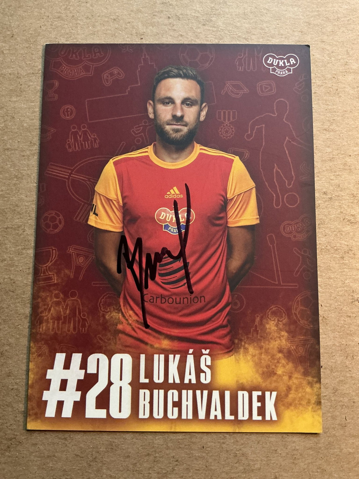 Lukáš Buchvaldek, Czech Republic 🇨🇿 FK Dukla Prague 2021/22 hand signed - Autographs-World
