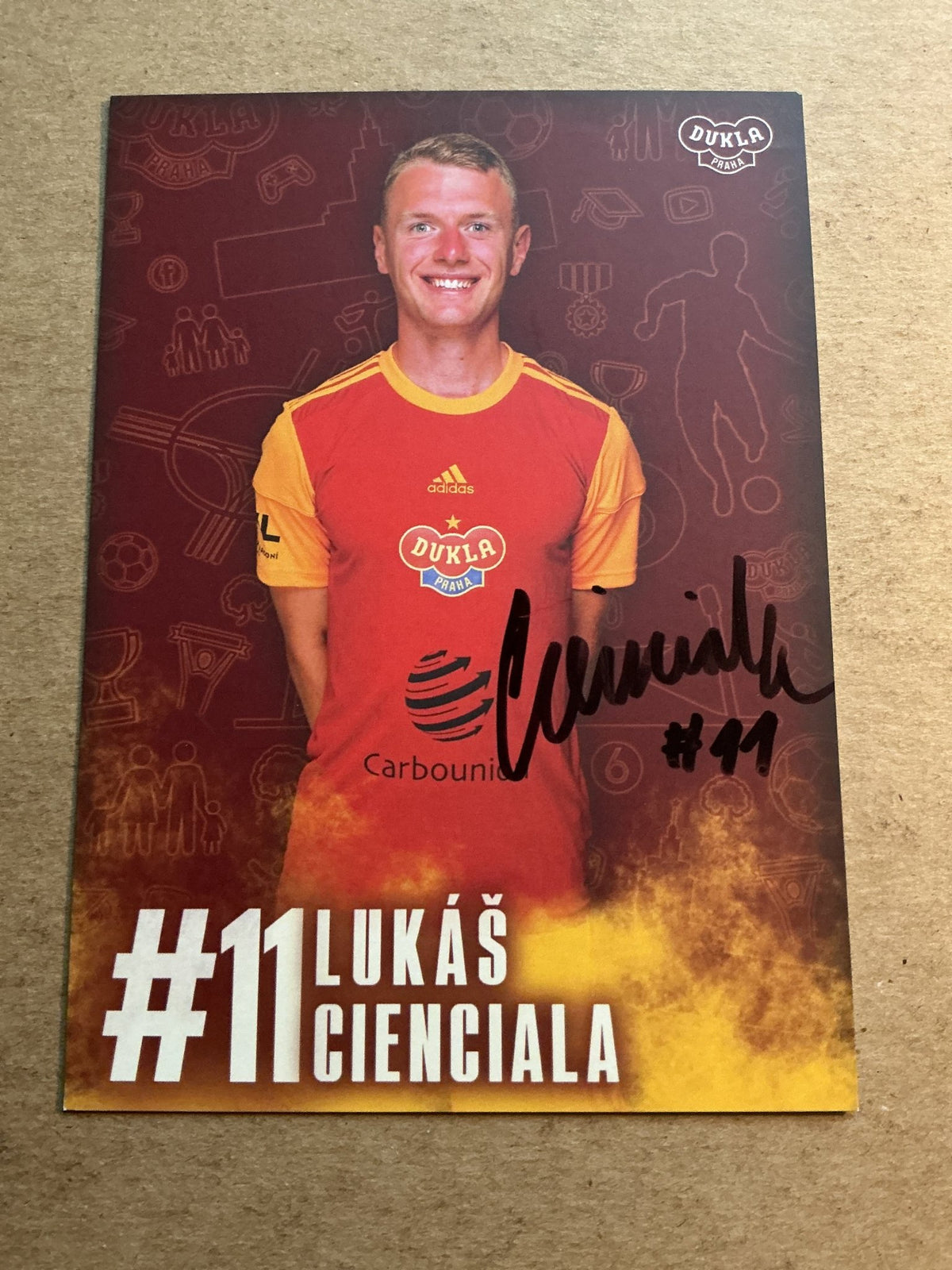 Lukáš Cienciala, Czech Republic 🇨🇿 FK Dukla Prague 2021/22 hand signed - Autographs-World