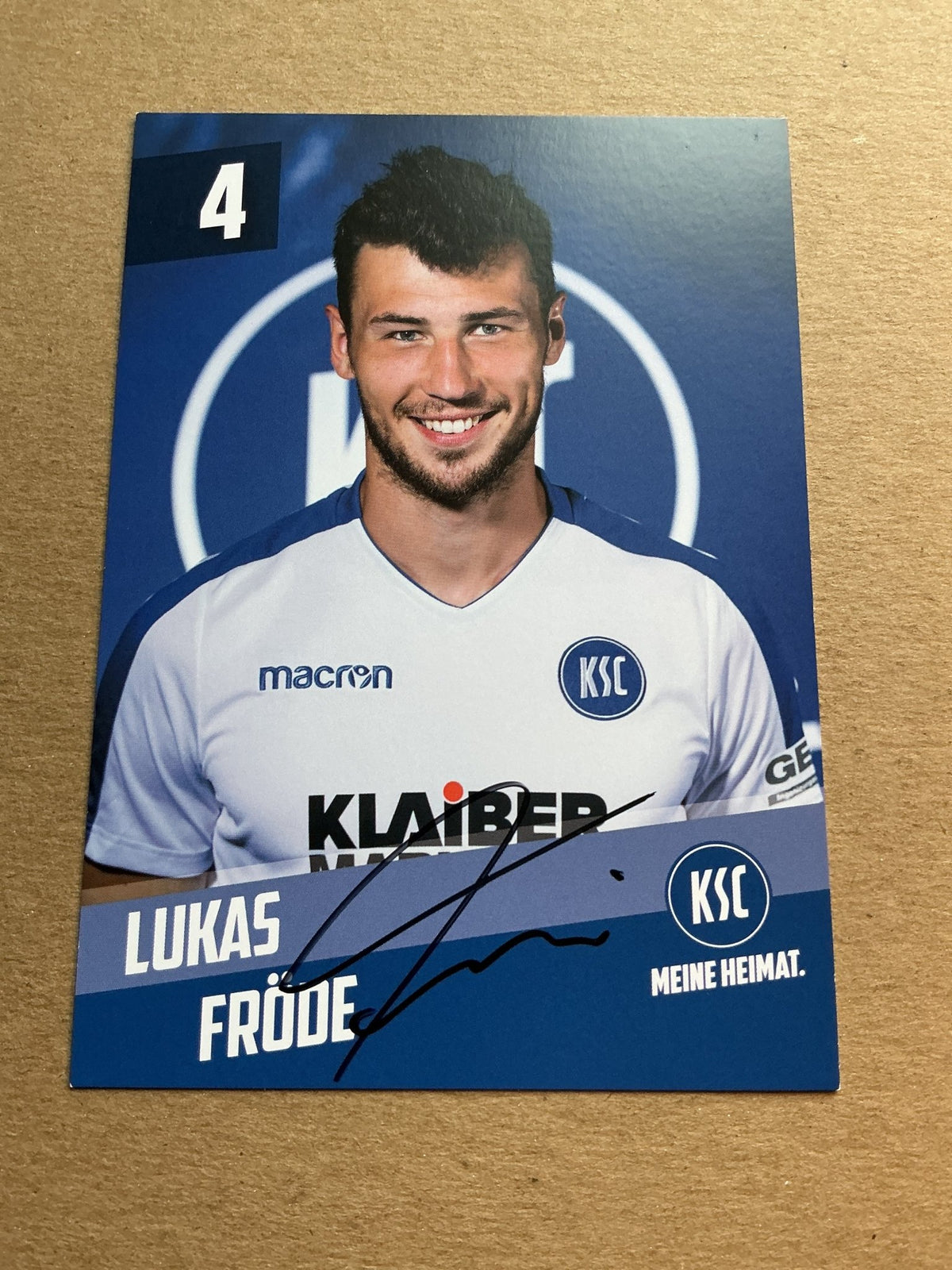 Lukas Fröde, Germany 🇩🇪 Karlsruher SC 2019/20 hand signed - Autographs-World