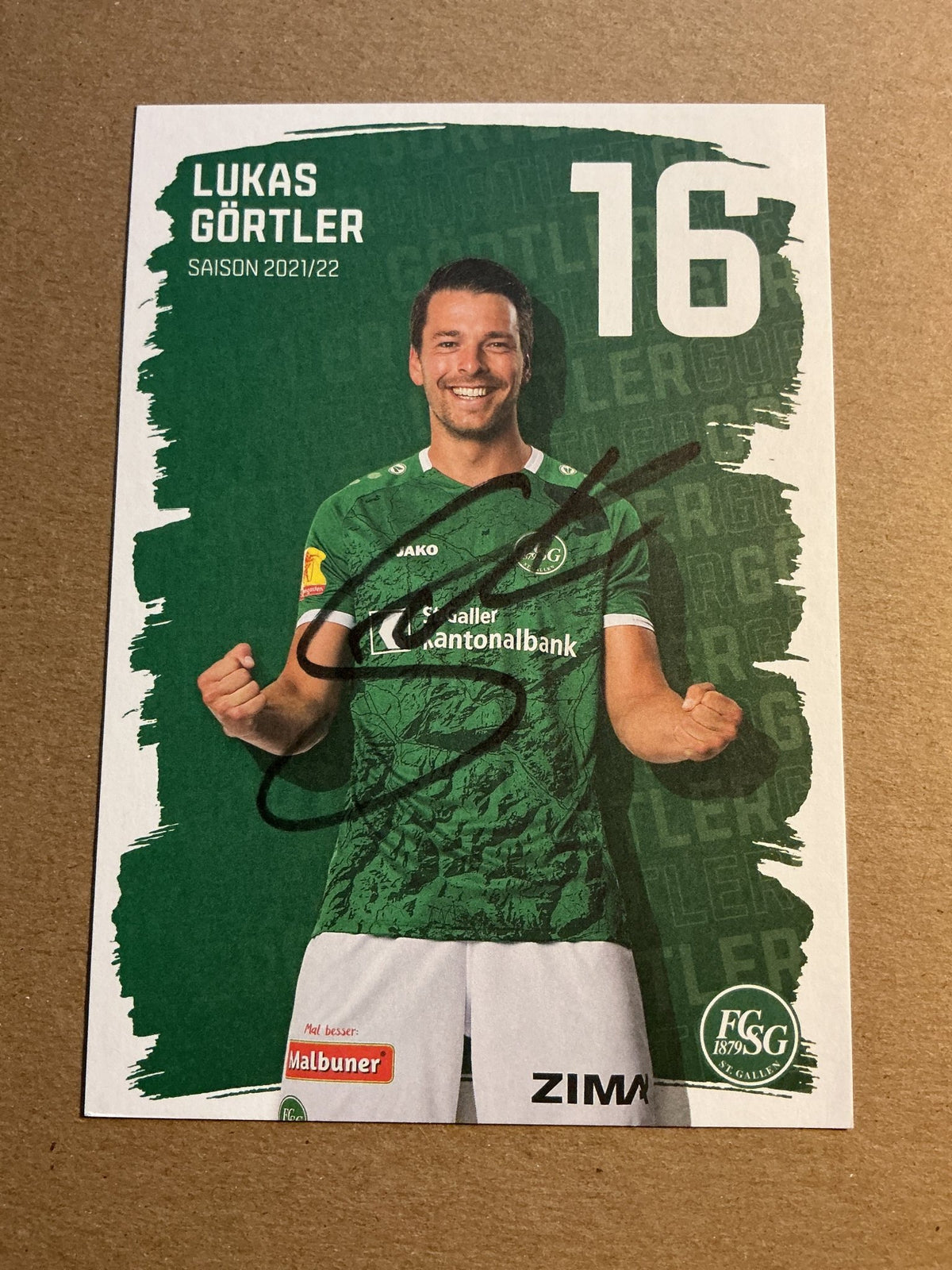 Lukas Görtler, Germany 🇩🇪 FC St. Gallen 2021/22 hand signed - Autographs-World