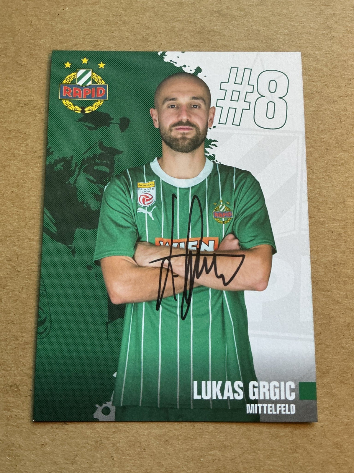 Lukas Grgic, Austria 🇦🇹 SK Rapid Wien 2023/24 hand signed - Autographs-World