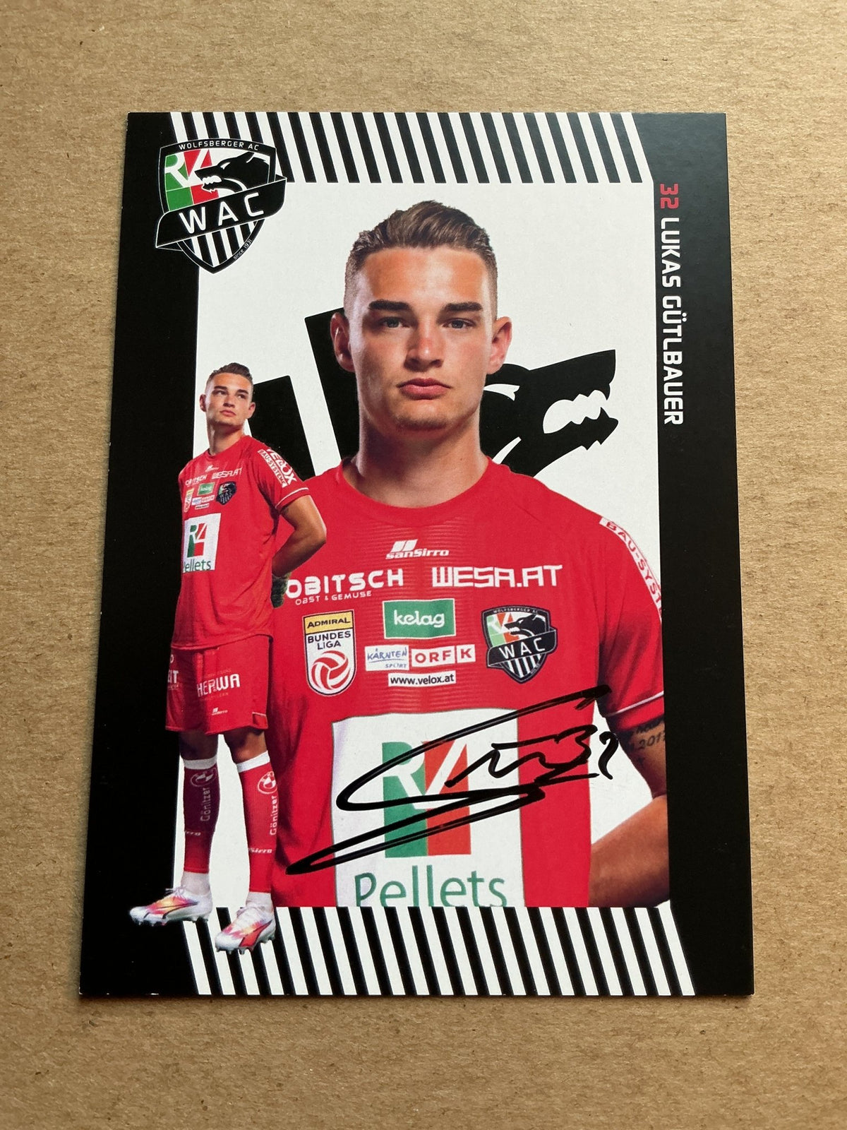 Lukas Gütlbauer, Austria 🇦🇹 Wolfsberger AC 2023/24 hand signed - Autographs-World