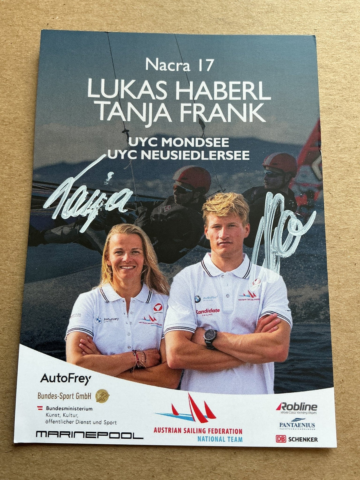 Lukas Haberl & Tanja Frank, Austria 🇦🇹 Sailing Summer Olympics 2024 hand signed - Autographs-World