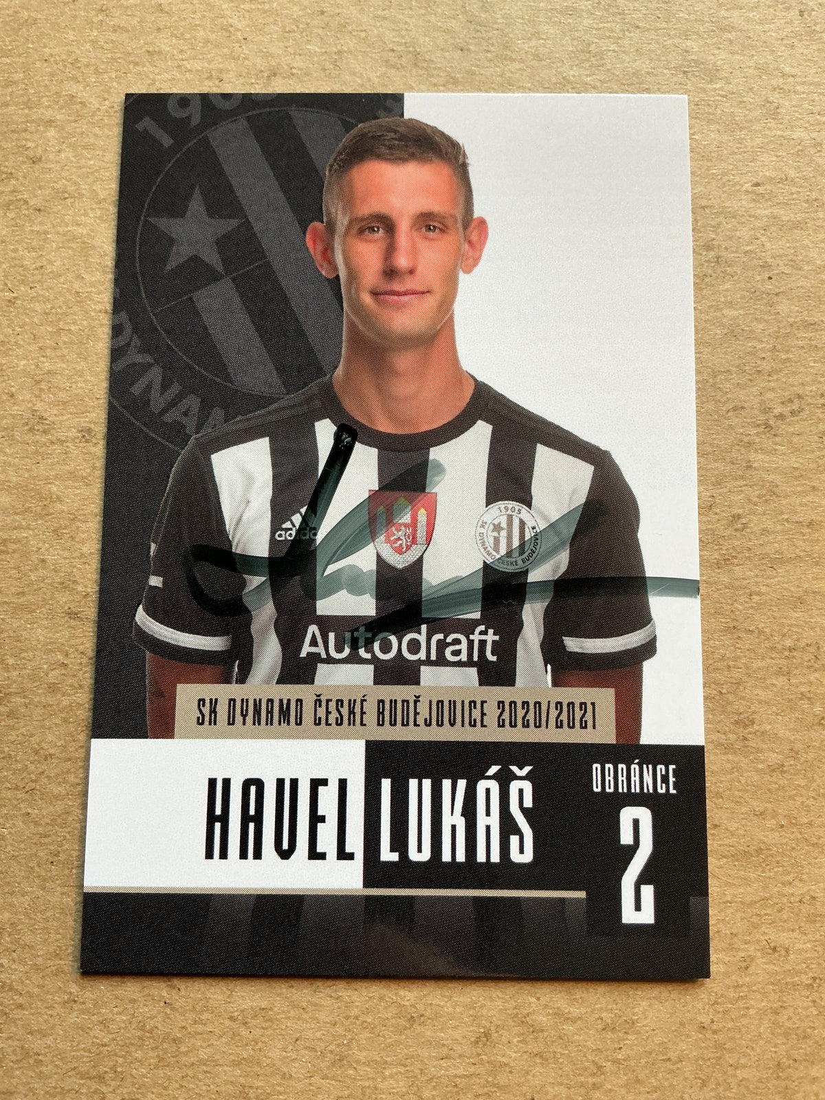 Lukáš Havel, Czech Republic 🇨🇿 SK Dynamo České Budějovice 2020/21 hand signed - Autographs-World