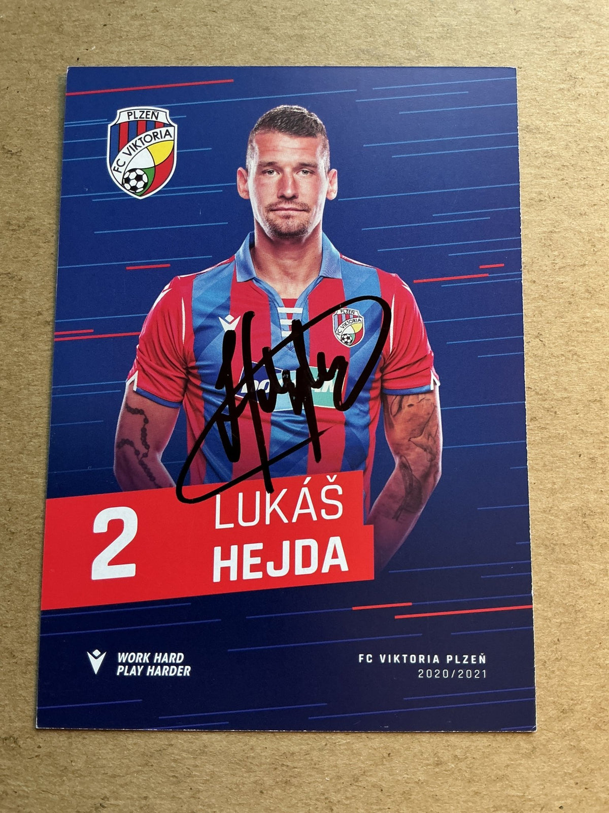Lukáš Hejda, Czech Republic 🇨🇿 FC Viktoria Plzeň 2020/21 hand signed - Autographs-World